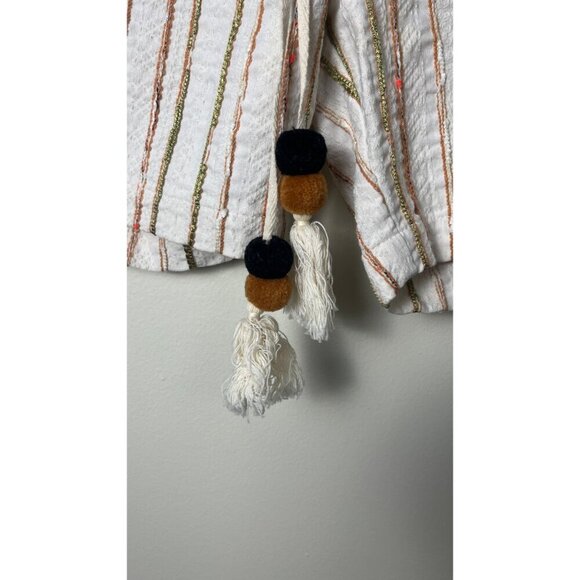 JOHNNY WAS TEXTURED DRAWSTRING POM POM BEACH SHORTS XL - Picture 5 of 9